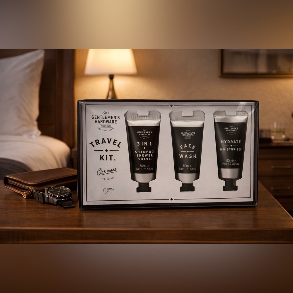 Gentlemen’s Hardware Oak Moss Travel Grooming Kit | Flight Ready Set | NWT - Picture 1 of 4